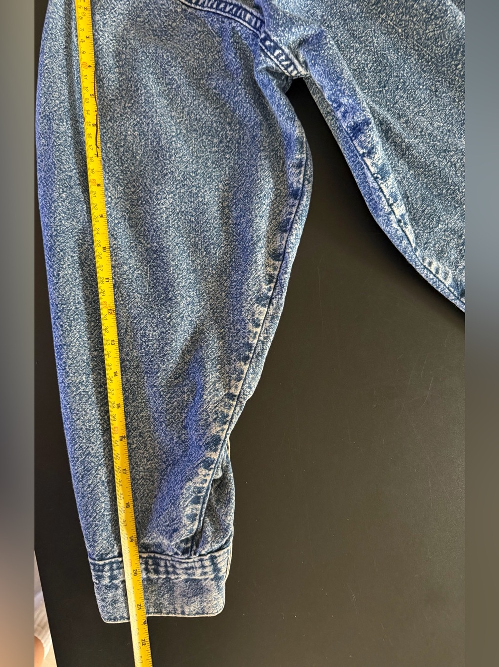Vintage Club Z Denim Acid Wash Embroidered beaded Studded Oversized Shirt 80s 90 - Picture 13 of 15